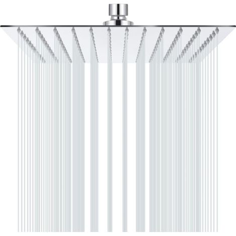 Tête de douche plongeante carrée en acier inoxydable 30x30 cm (1/5)