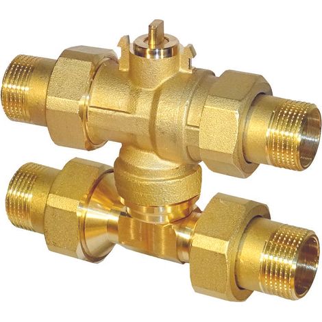 Valvola a sfera a 4 vie con by-pass valv.sfera 4 vie deviatrici 3/4" c/by pass interasse telescopico