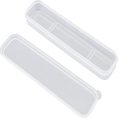 Portable Dish Storage Box – Clear Plastic Container – Cup Plate Organizer for Kitchen Cabinet (1/5)