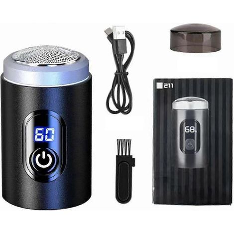 Tondeuse électrique compacte rechargeable rapide avec écran numérique, rasage précis pour visage et corps, batterie longue durée, idéale pour voyage – sans fil
