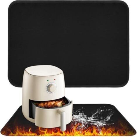 Tapis Résistant à La Chaleur pour Friteuse à Air, 45 x 38cm Tapis Ignifuge en Fibre de Verre, Protecteur de Comptoir pour Plans de Travail de Cuisine, Ondes, Cafetière, Antidérapant et Imperméable (1/5)