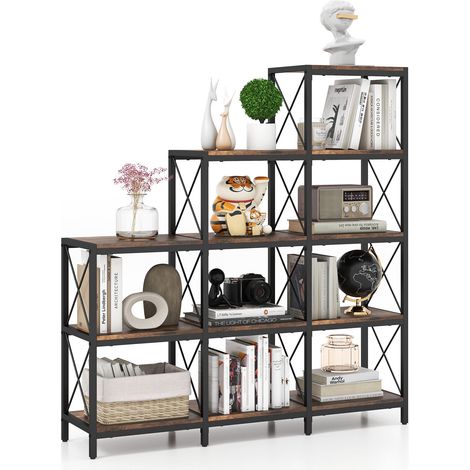 5-Tier Bookshelf 9 Cubes Bookcase Home Office Storage Organizer Display Shelf (1/5)