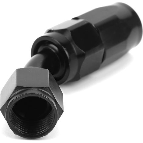 Raccord adaptateur AN6 45° pivotant en aluminium pour lignes de carburant, huile, gaz, air, liquide de refroidissement et eau (1/5)