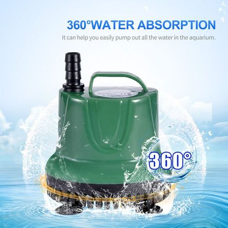 VURAHOME - Pompe à eau submersible 45W 2000L/H Mini pompe à fontaine avec cordon d'alimentation Pompe à eau étanche ultra silencieuse pour aquarium réservoir de poissons étang jardins d'eau systèmes h