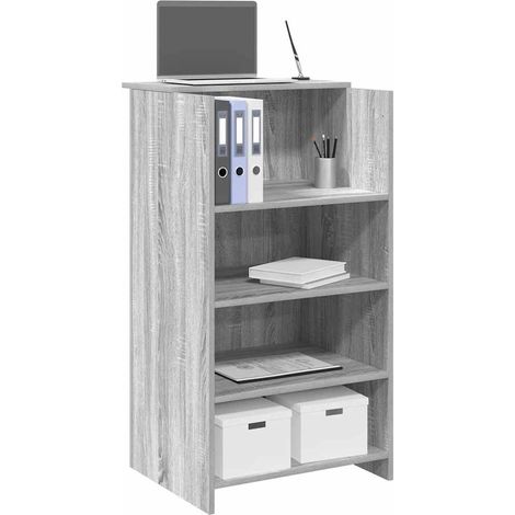 Reception Desk Grey Sonoma 55x50x103.5 cm Engineered Wood vidaXL