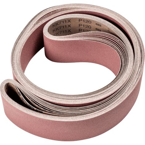 PFERD TOOLS Korund Schleifband BA 75x2500mm A120 für universelle Anwendung mit Bandschleifer 10 Stk (1/4)