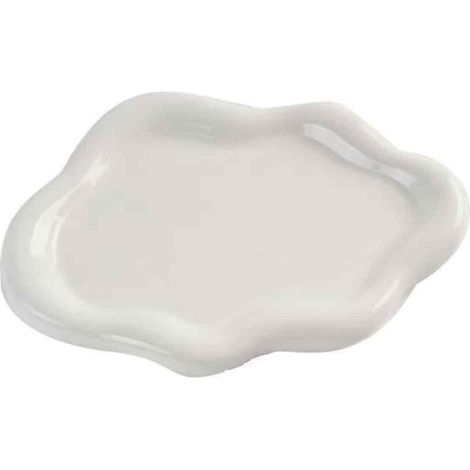 Bol En Céramique Forme Nuage - 19.3 x 13.2 x 1.5 cm - Pour Bijoux Clés Montres Parfums - Blanc - 1 Pièce (1/5)