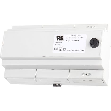 Transformateur rail DIN, Vin 230V c.a., Vout 24V c.a., 75VA, sorties ( Prix pour 1 )