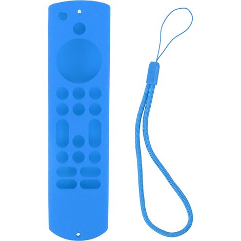 Housse silicone télécommande anti-chocs étanche découpe précise protection intégrale pour Amazon TV bleu (1/5)