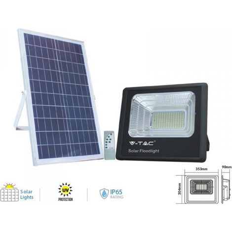 Faro Led Flood Light Con Pannello Solare 200W Freddo 6000K IP65 Telecomando Incluso SKU-94026