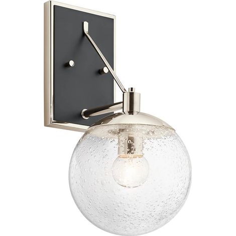 Wandleuchte Wandlampe Flurlampe Schlafzimmerleuchte Stahl Glas H 39,2 cm (1/5)