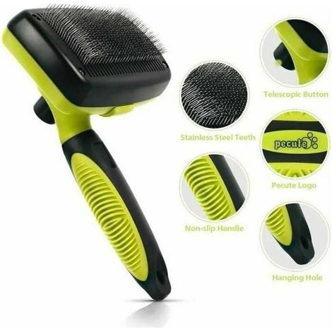 Brosse pour chien et chat, brosse à peigne rétractable pour animaux de compagnie, retrait efficace autonettoyant, Pour les animaux de compagnie (1/4)