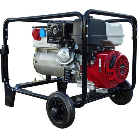 Moto soldadora 220 amperios, trifásico 400V/230V potencia 6,5 kVa Inmesol AHS-650 Motor Honda Gasolina Arranque Manual (1/2)