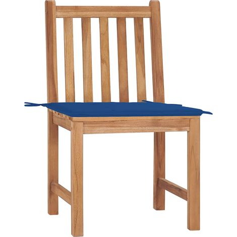 Maison Exclusive - Gartenstühle 2 Stk. mit Kissen Massivholz Teak