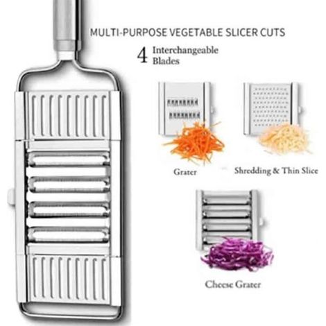 3 en 1 Mandoline De Cuisine Trancheuse à légumes multi-usage éplucheur râpe en acier inoxydable déchiqueteuses Outil de cuisine pour-Ywey (1/4)