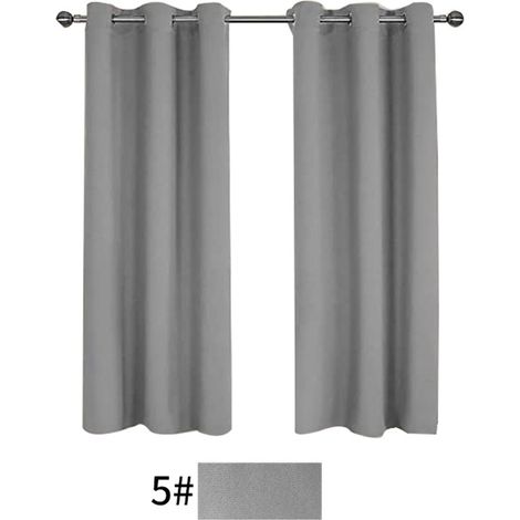 Rideau occultant pour salon, rideau isolant thermique, rideau à œillets, convient pour porte-fenêtre (2 pièces, 107 x 213 cm)