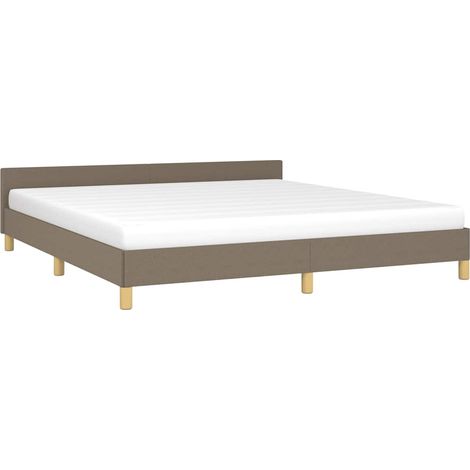 vidaXL Cadre de lit sans matelas taupe 160x200 cm tissu (1/5)