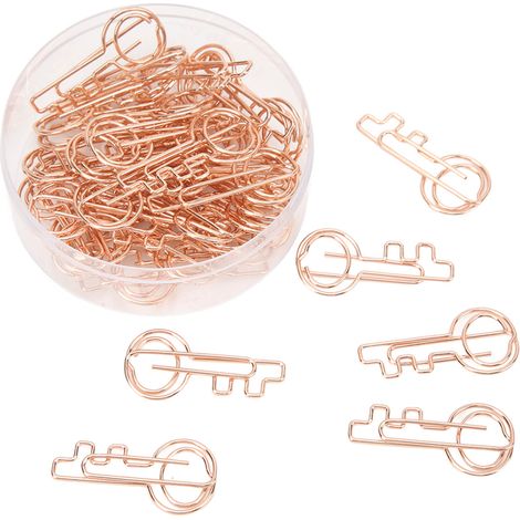 40 trombones métalliques plaqués, antidérapants, couleurs vives, compacts et portables pour bureau, école et maison (1/5)