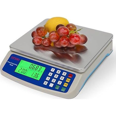 Große elektronische Küchenwaage, 30 kg, mit LCD-Bildschirm und Netzteil, inklusive Preisrechner. (1/5)