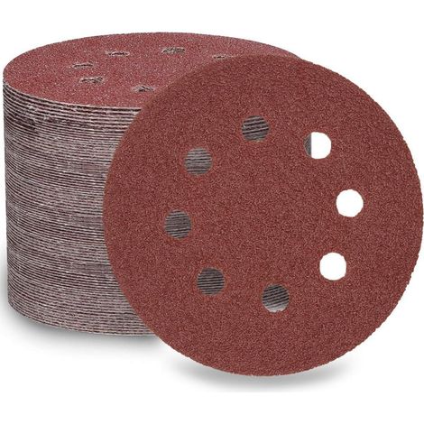 Schleifscheiben 125mm 8 Löcher Klett 40 Körnung 100 Stück (1/5)