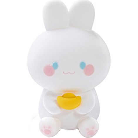 Lumière de tapotement de lapin en Silicone, belle luminosité réglable, petit lit de lapin, nuit pour la maison