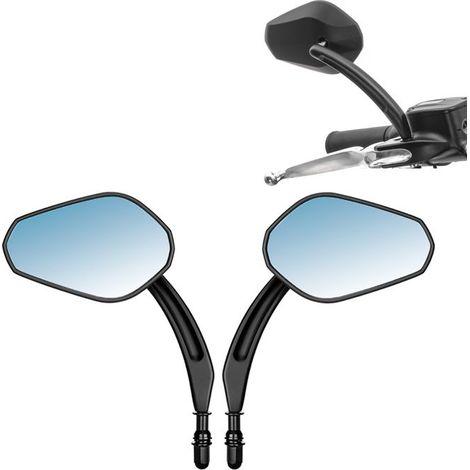 Specchio retrovisore per moto con E-mark Craftride HDE2 compatibile con Harley-Davidson nero