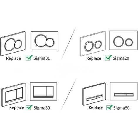 OrPanneau de remplacement pour réservoir encastré Geberit Sigma 115.770. accessoires pour réservoir de salle de bain UP300 UP320 Non Original