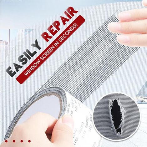 Reparaturklebeband für Fliegengitter, Glasfaserklebeband für die Reparatur von Tür- oder Fenstergittern (1/5)