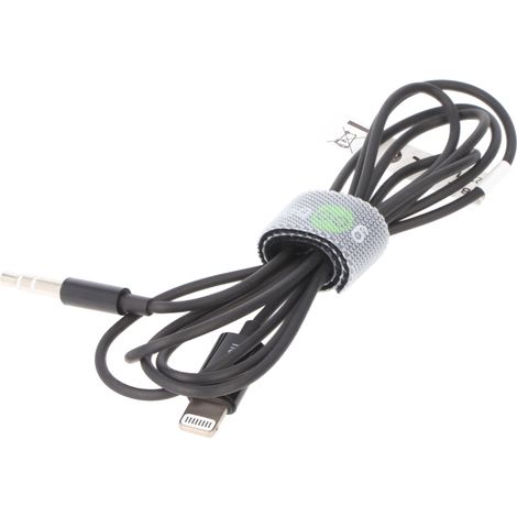 Apple Lightning Audio-Anschlusskabel (3,5 mm), 1 m, schwarz, zum Verbinden eines iPhone/iPad mit einem Audiogerät über einen 3,5-mm-Klinkenanschluss. Kabellänge 1 m (1/5)