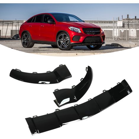 16-19 Mercedes-Benz GLE-Klasse C292 Coupé AMG Line Facelift, Frontstoßstangen-Unterverkleidungssatz (3-teilig, glänzend schwarz) (Übergröße) (Übergewicht) (1/5)