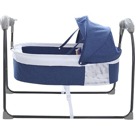 Gojoy – Berceau électrique pliant pour bébé – balancière avec musique douce – support en acier – coussin en polyester et coton – jusqu'à 18 kg