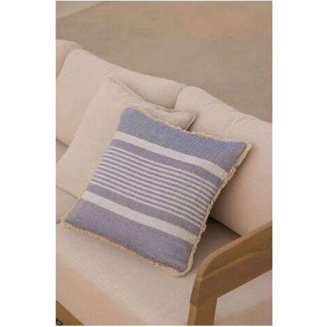 Coussin carré en coton (45x45 cm) Korjen SKLUM Bleu lavande