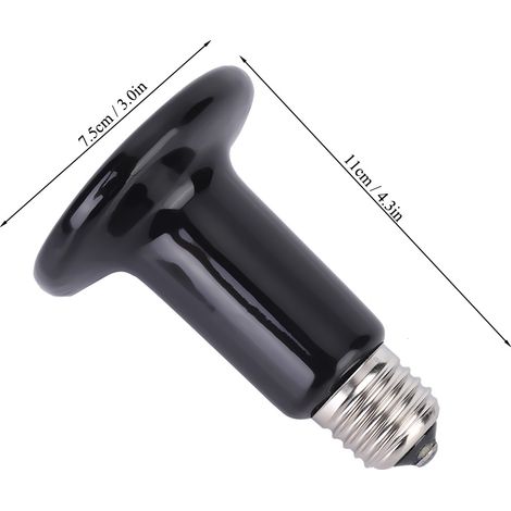 Lampe chauffante céramique E27 240V pour reptiles, infra rouge, animaux - 100W/200W (1/5)