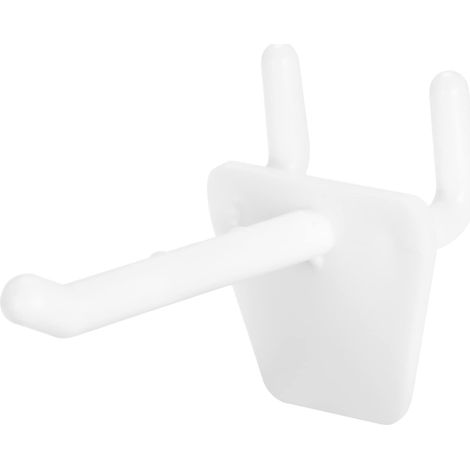 Lot de 50 crochets en plastique pour panneau perforé (5 cm trous 6 mm), idéal les commerces, garages