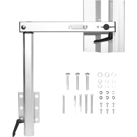 Sistema de montaje sobre mesa, rotación de 360°, altura ajustable, blanco. (1/2)
