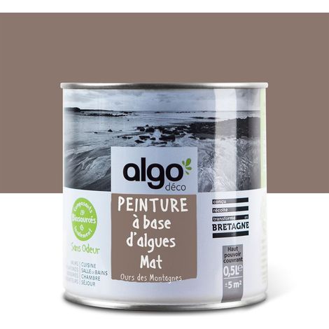 Peinture écologique Algo - Brun Ours des Montagnes - 0.5L / Mat (1/5)