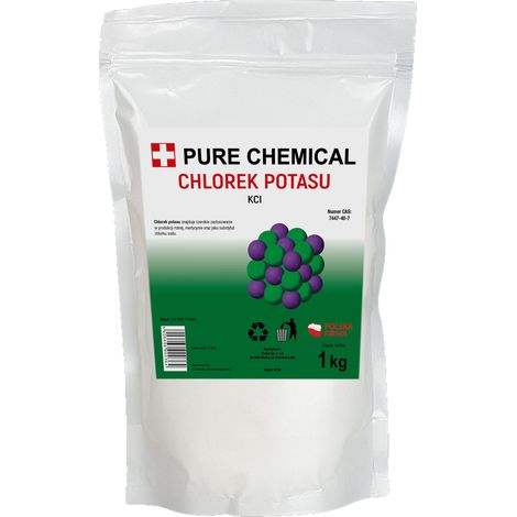 Chlorure de potassium KCL - 99,9% - 1 kg - Haute pureté - Soluble dans l'eau