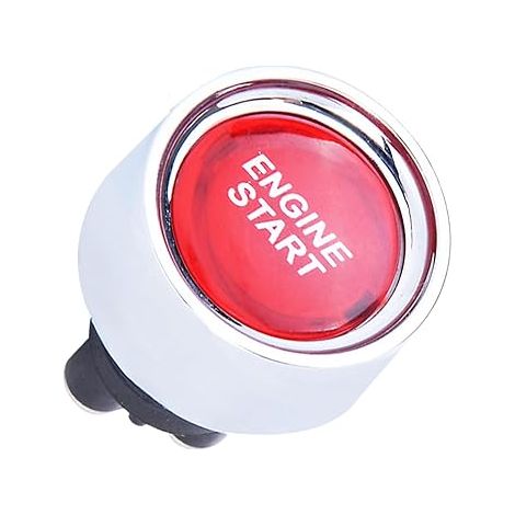 Bouton Poussoir 12v, Bouton de Démarrage du Moteur Commutateur à Bouton-Poussoir DC 12V 50A Ignition Starter pour Voiture (1/5)
