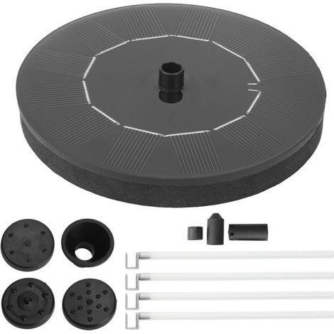 Solarbrunnen-Set mit 7 Düsen für Vogeltränke und Garten, Wasserpumpe und Sprühzubehör. (1/5)