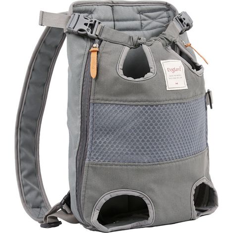 Sac À Dos Pour Chien - Maille Respirante - Réglable Et Sécurisé - Pour Petit Et Moyen Chien Jusqu'à 12 Kg - Gris (1/5)