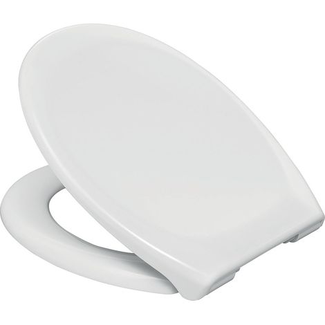 Abattant WC adulte frein de chute en thermodur avec charnières en acier inoxydable – Adaptable sur cuvette 42-45cm – 758666 – Anconetti (1/2)