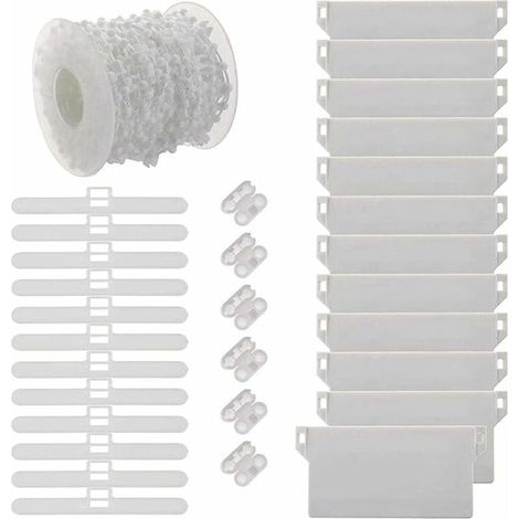 Kit de réparation de Stores verticaux, Accessoires pour store vertical, connecteurs de chaîne en plastique Connecteurs supérieurs Cintres de 89 mm Poids Lattes (1/5)