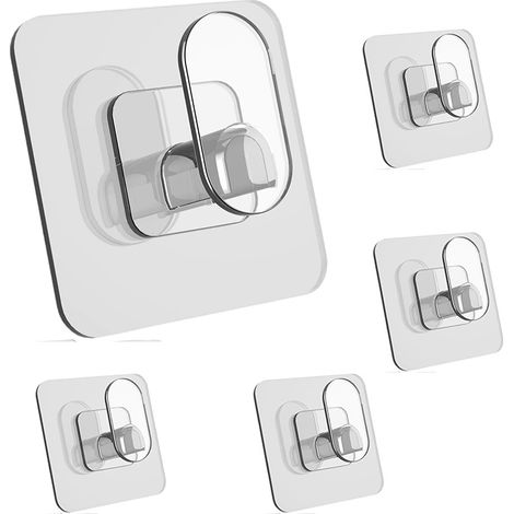 Set di 5 ganci adesivi da parete i ganci adesivi possono sostenere fino a 8 kg i ganci adesivi da parete possono essere utilizzati per appendere chiavi, utensili da cucina, asciugamani da bagno