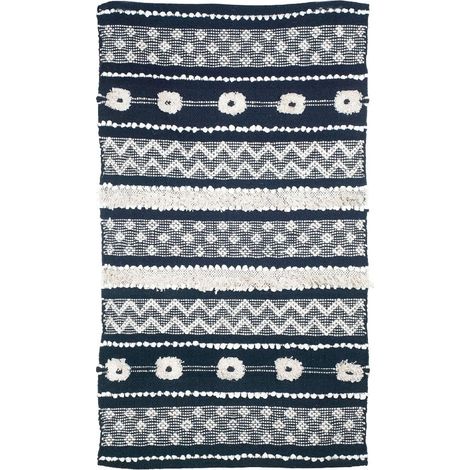 Tapis Bohème Ethnique noir (1/4)