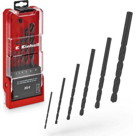Lot de 6 forets à métal laminé HSS-R (2, 3, 4, 5, 6 et 8 mm)  EINHELL 49423006 (1/5)