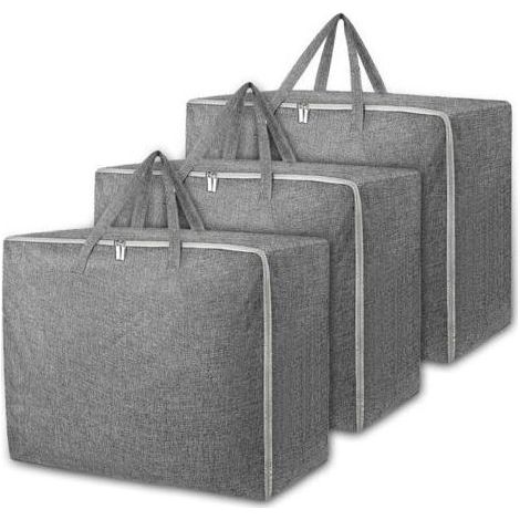 Lot de 3 Housse Rangement Couette, Sac de Rangement, Sac Rangement Vetement, Étanche et AntiPoussière, Grand Sac de Rangement pour Vêtements, Couettes, Literie, Blanket (1/5)