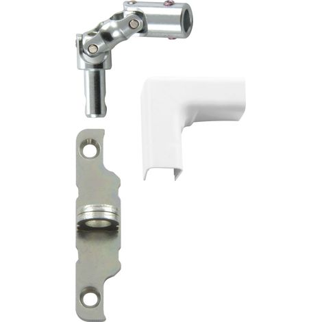 Hautau FL190 Winkel-Doppelkreuzgelenk-Set 200 WA passend zu rechteckigen Oberlichtfenster, weiß (1/2)