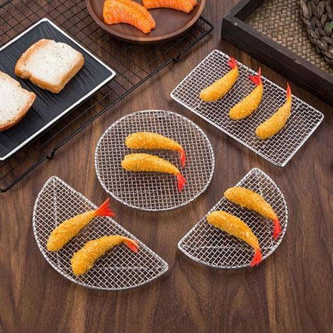 Filet de barbecue japonais en acier inoxydable, filet de séchage pour friteuse à air chaud (1/5)