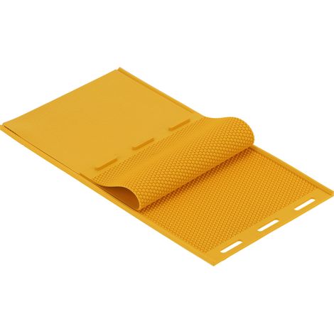 2 Moules Presse en Cire d'Abeille 5,4mm, Feuille de Base Peigne en Caoutchouc DIY, Accessoire Apicole, Jaune (1/5)