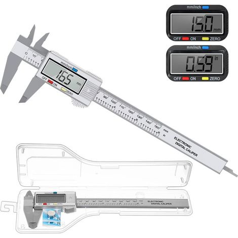 Digitaler Messschieber 0–6 Zoll – Großes LCD-Display, Umrechnung Zoll/mm, Präzisionsmesswerkzeug (1/5)